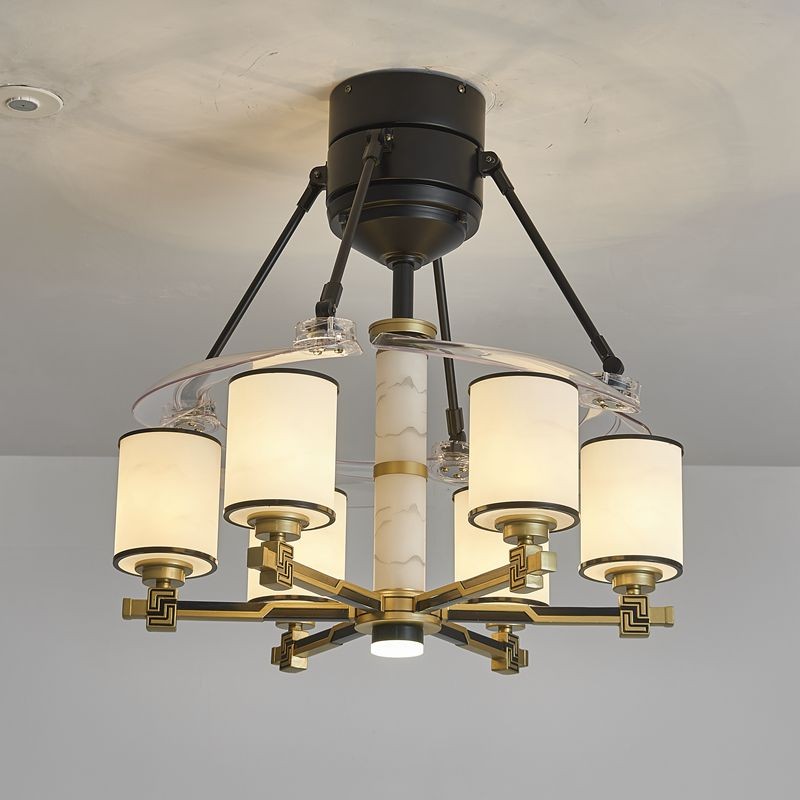 铁艺 客厅 餐厅 风扇灯 新中式88624