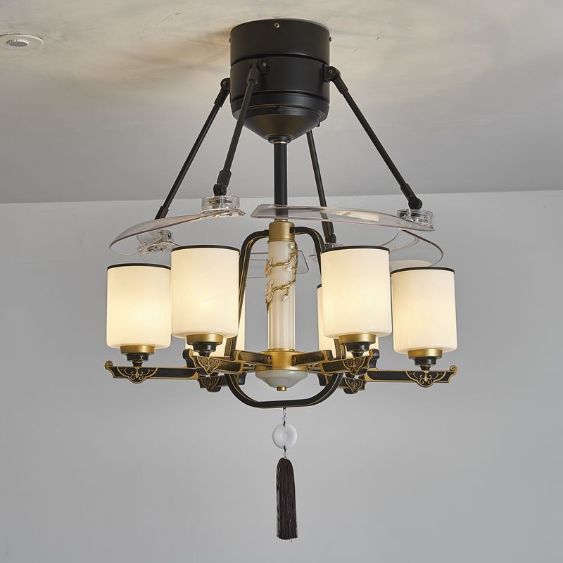 铁艺 客厅 餐厅 风扇灯 新中式88629