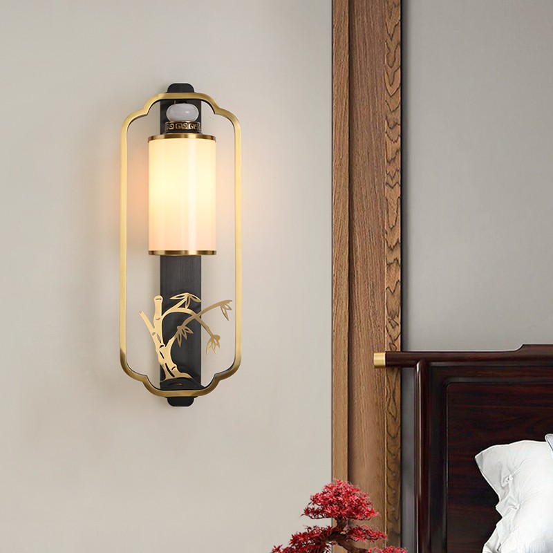 新中式全铜壁灯T7088系列全铜客厅灯简约客厅卧室餐厅灯现代酒店别墅工程中国风灯具