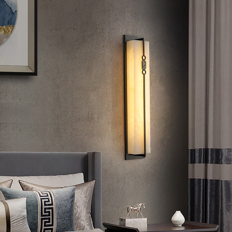 新中式全铜壁灯T619系列全铜客厅灯简约客厅卧室餐厅灯现代酒店别墅工程中国风灯具