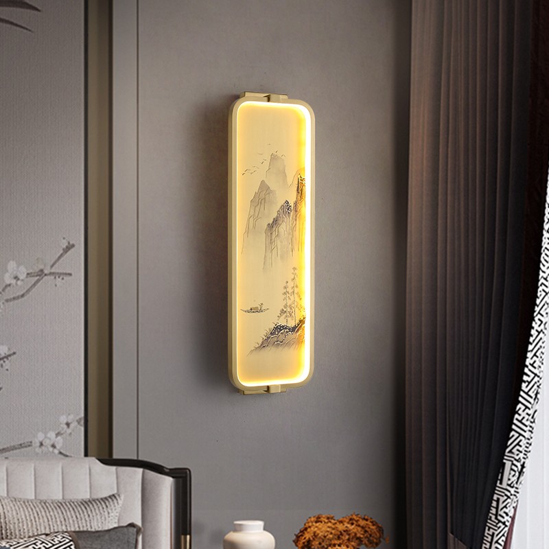 新中式全铜壁灯T9866系列全铜客厅灯简约客厅卧室餐厅灯现代酒店别墅工程中国风灯具