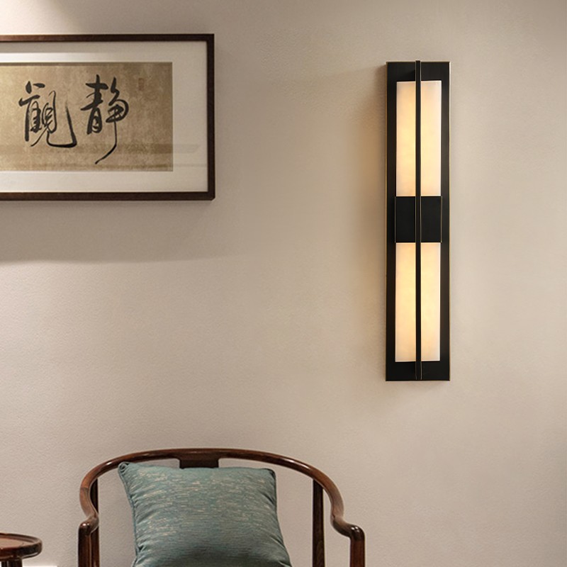 新中式全铜壁灯T3001-3002系列全铜客厅灯简约客厅卧室餐厅灯现代酒店别墅工程中国风灯具