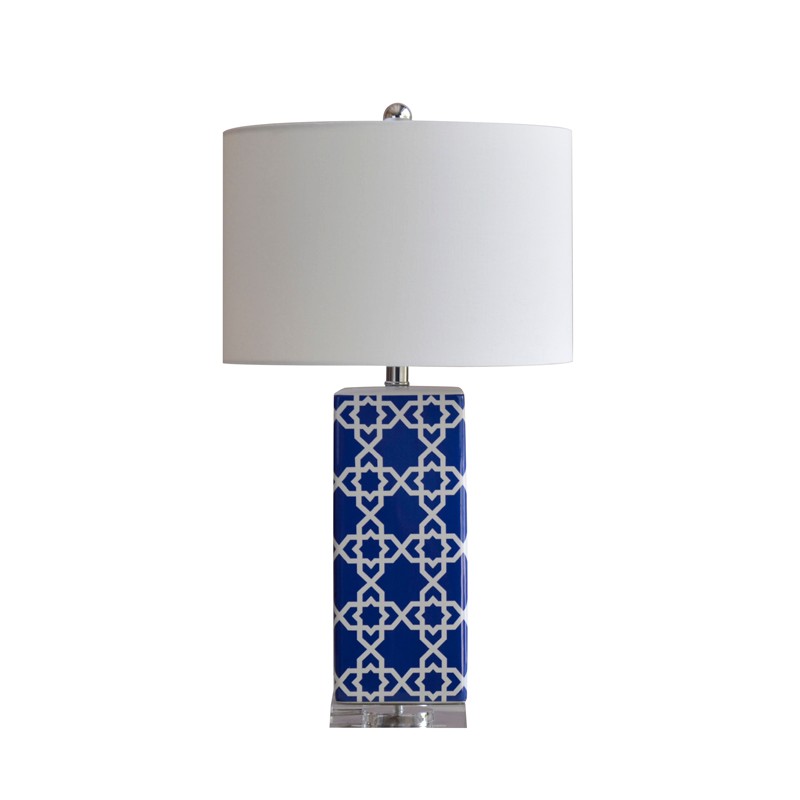 LPT3003四方花纹陶瓷台灯