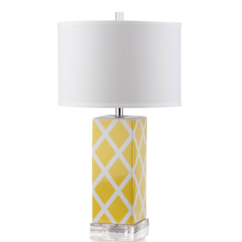 T3091四方网格陶瓷台灯