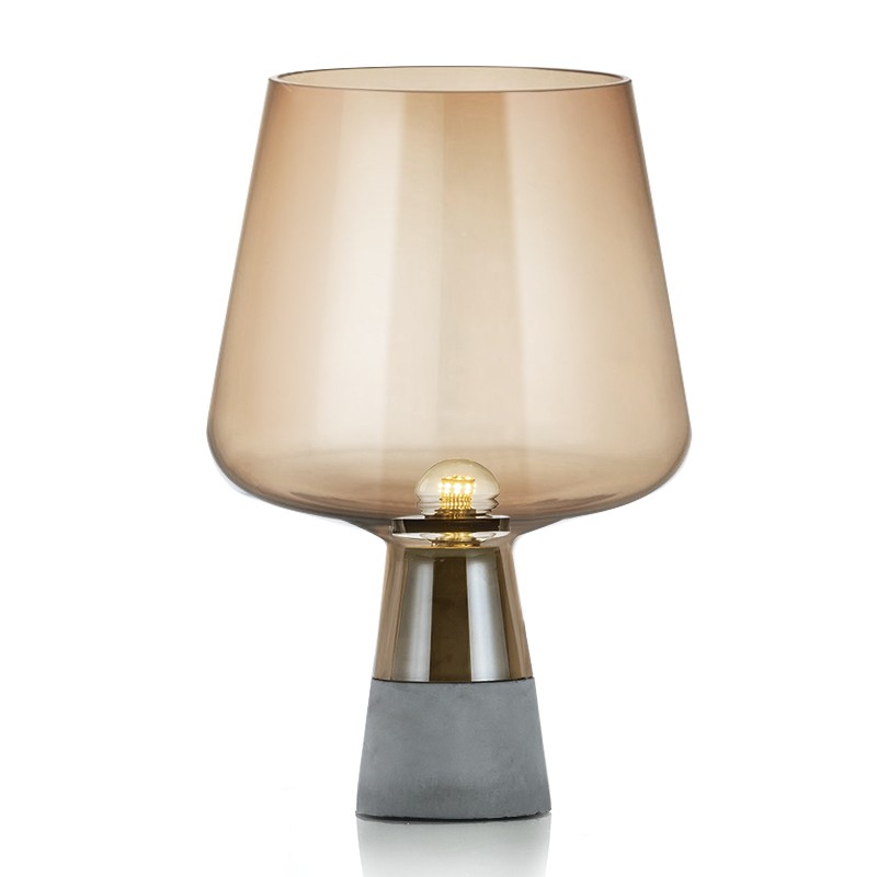 T2140SB小号干邑色酒瓶玻璃水泥台灯