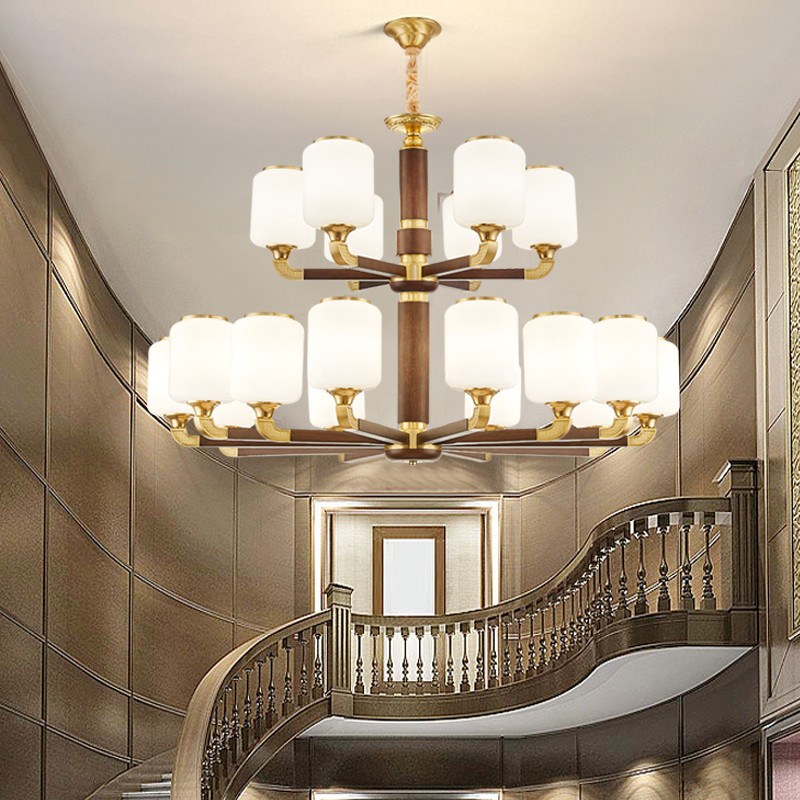 012新中式木艺吊灯012-6089