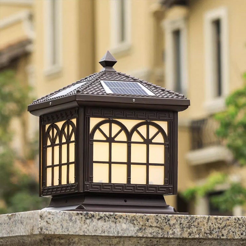 021户外太阳能柱头灯021-8039S