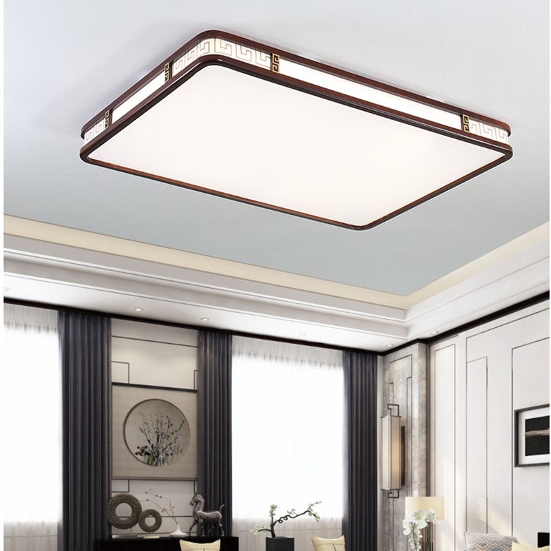 012中式木艺LED实木客厅吸顶灯012-8917